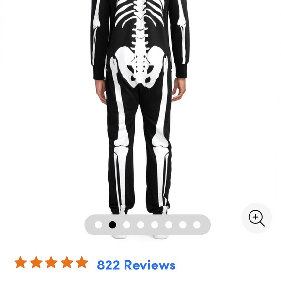Black Skeleton Onesie Costume - Picture 4 of 4